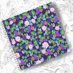 Cute frog art froggy aesthetic happy animal notebook