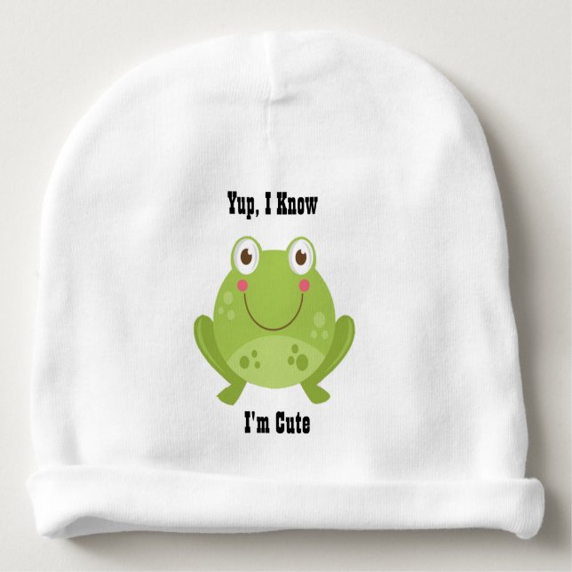 Cute Frog Baby Beanie (Front)