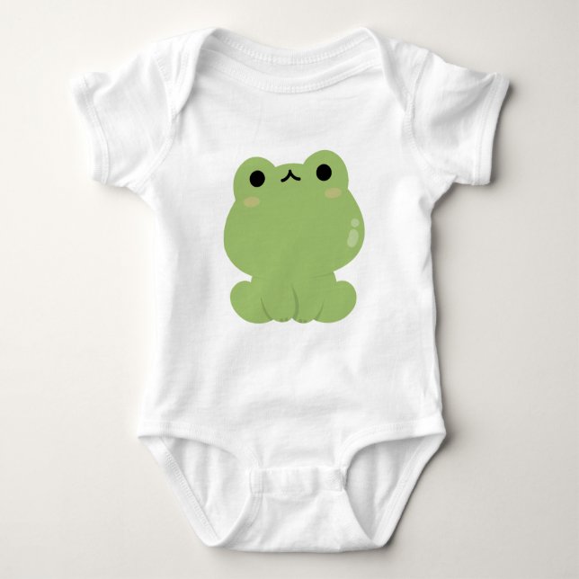 Cute Frog Baby Bodysuit (Front)