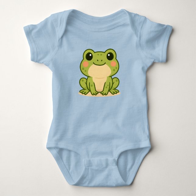  Cute Frog Baby Onsie Bodysuit (Front)