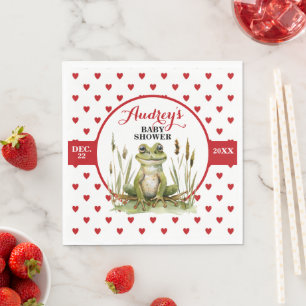 Cute Frog Baby Shower or Birthday Napkin