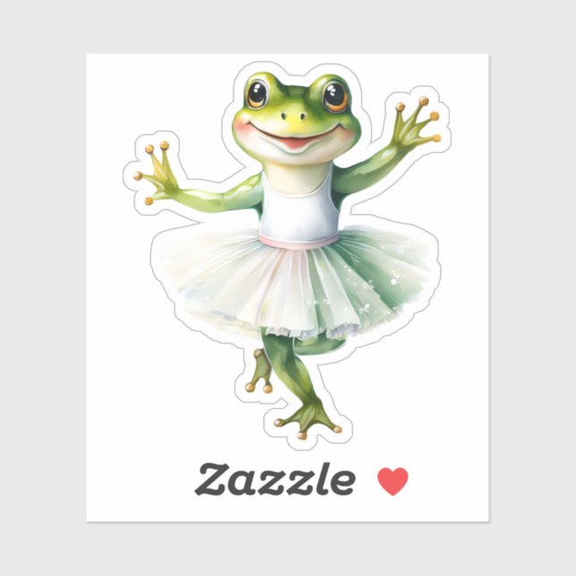 Cute frog ballerina dancing ballet. (Sheet)