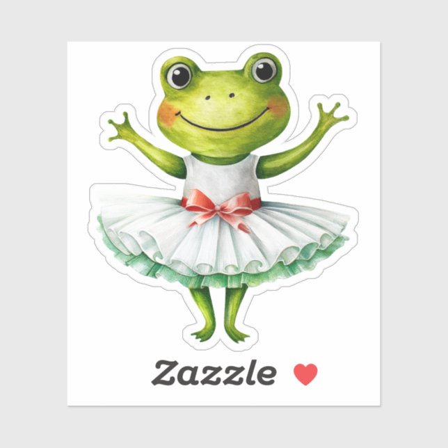 Cute frog ballerina dancing ballet. (Sheet)