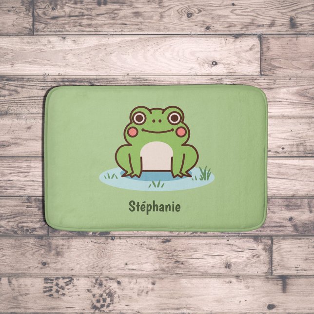 Cute Frog  Bath Mat (Cute Frog Bath Mat)