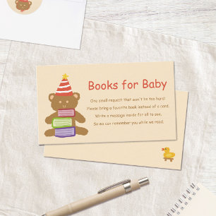 Cute Frog & Bear "Bring a Book" Enclosure Card