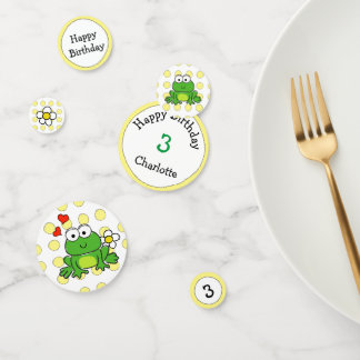 Cute Frog Birthday Table Confetti