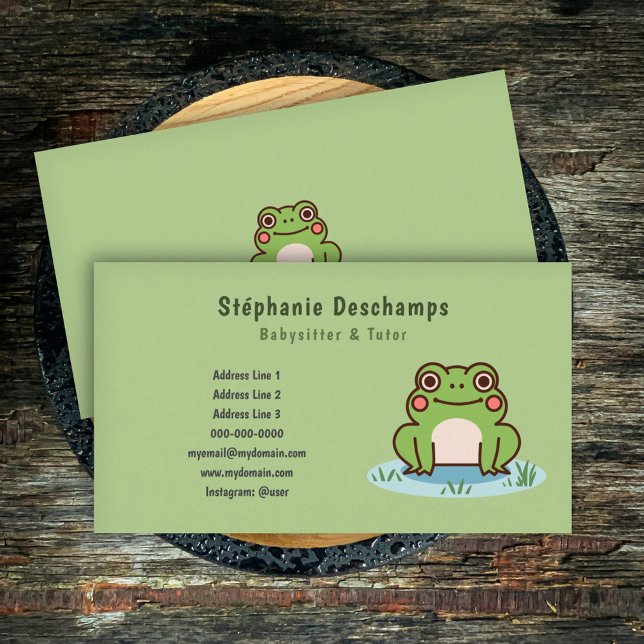 Cute Frog Business Card (Cute Frog Business Card)