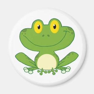 Cute Frog Cartoon Character Magnet