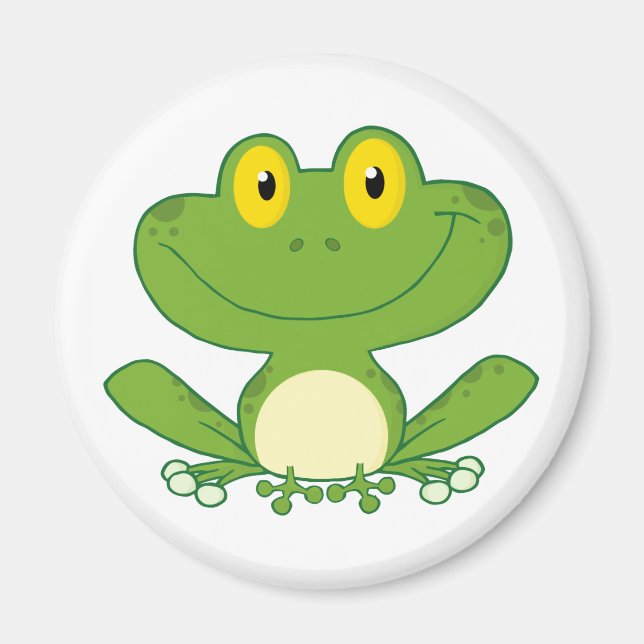 Cute Frog Cartoon Character Magnet (Front)