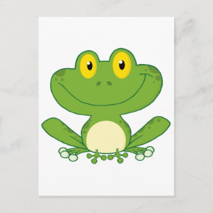 Cute Frog Cartoon Character Postcard