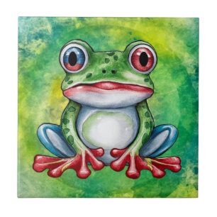 Cute Frog Ceramic Tile