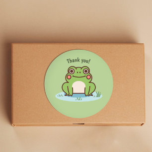 Cute Frog  Classic Round Sticker