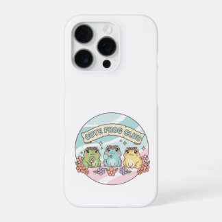 Cute Frog Club – Kawaii Pastel Frogs Floral Cute A iPhone 16 Pro Case