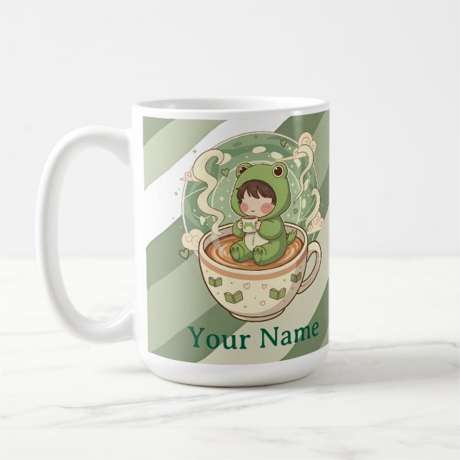 Cute Frog Coffee Lover Mug (Left)