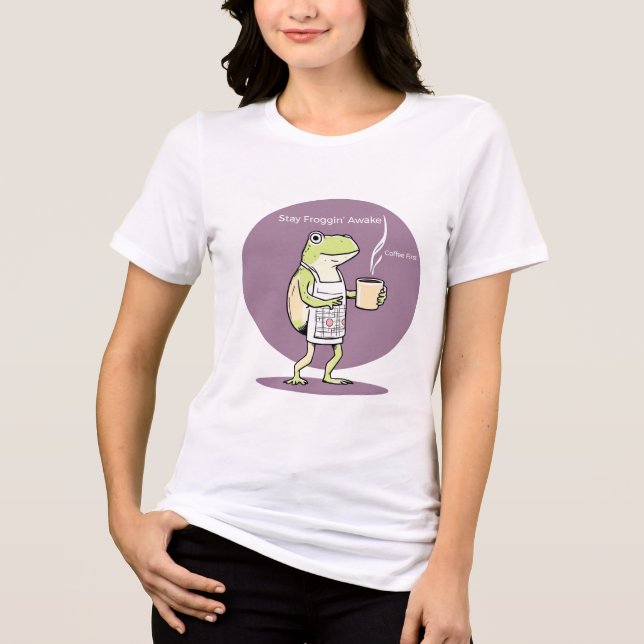 Cute Frog Coffee Women's Shirt (Front)