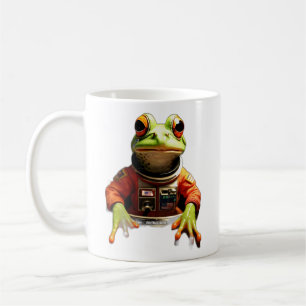Cute Frog Commander in Space Shuttle Coffee Mug