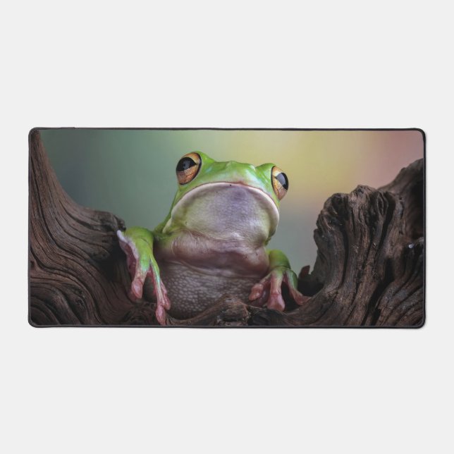 Cute Frog Desk Mat (Front)
