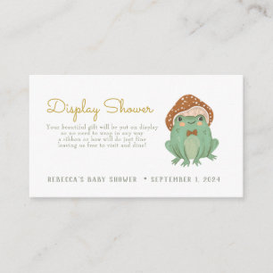 Cute Frog Display Shower Enclosure Card