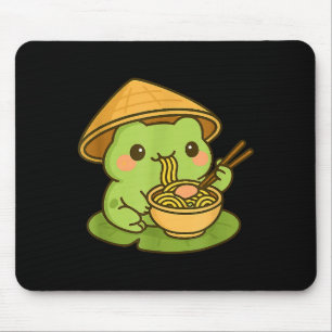 Cute Frog Eating Ramen Anime Japanese Gifts Men Wo Mouse Pad