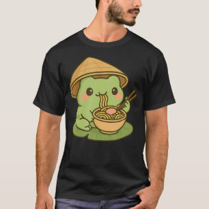 Cute Frog Eating Ramen Anime Japanese Gifts Men Wo T-Shirt