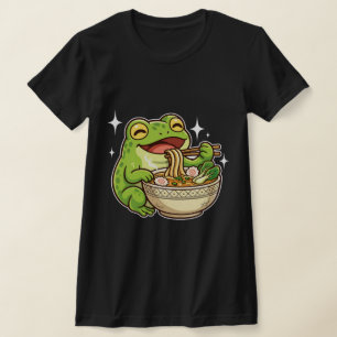 Cute Frog Eating Ramen – Ramen Be Happy Kawaii Shi T-Shirt