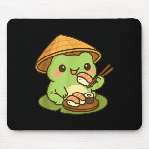 Cute Frog Eating Sushi Anime Japanese Men Women Ki Mouse Pad