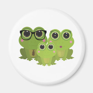 Cute Frog Family Magnet