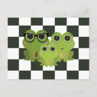 Cute Frog Family – Mom Dad Baby Frogs