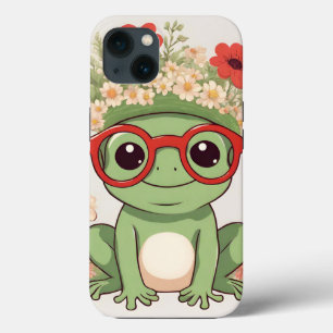 Cute Frog Flower Headband iPhone 13 Case