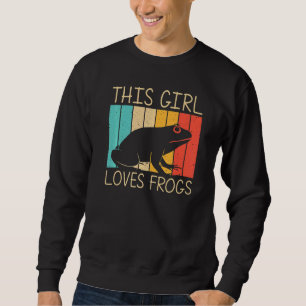 Cute Frog For Girls Kid Frog  Toad Animal Tadpole  Sweatshirt