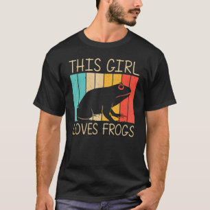Cute Frog For Girls Kid Frog  Toad Animal Tadpole  T-Shirt