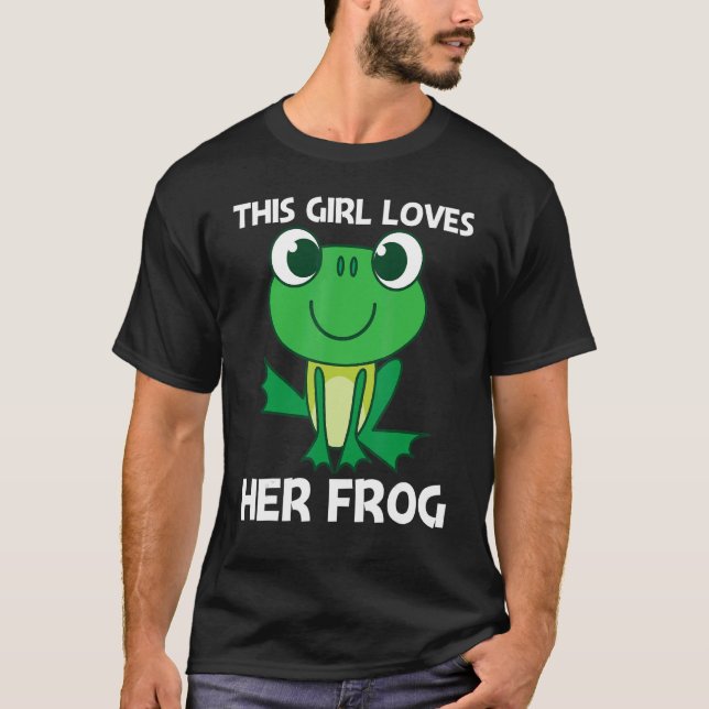 Cute Frog For Girls Mum Forest Zoo Pet Animal Catc T-Shirt (Front)