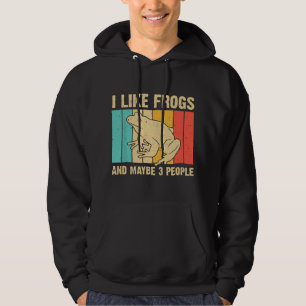 Cute Frog For Toad Lover Men Women Amphibian Anima Hoodie