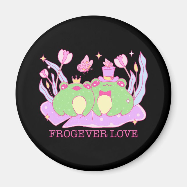 Cute Frog - Frogever Love Magnet (Front)
