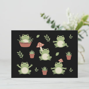 Cute Frog Funny Animal Lover Gift For Frog Lover  Invitation