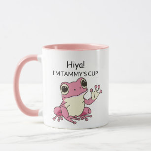 Cute Frog Green and Lime Funny Mug