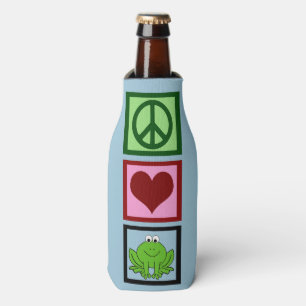 Cute Frog Green Bottle Cooler