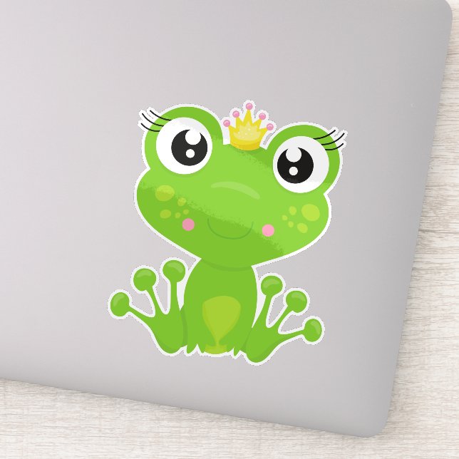 Cute Frog, Green Frog, Frog Princess, Crown (Detail)