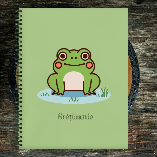 Cute Frog Green Notebook (Cute Frog Notebook)