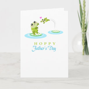 Cute Frog Hoppy Happy Father's Day card