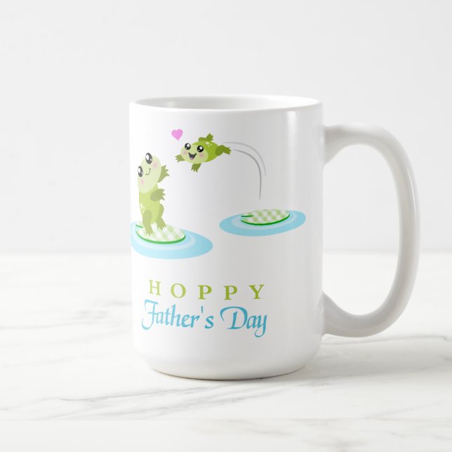 Cute Frog Hoppy Happy Father's Day Coffee Mug (Right)