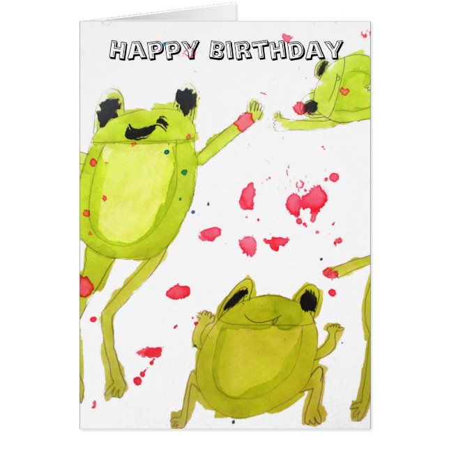 Cute frog illustration birthday (Front)