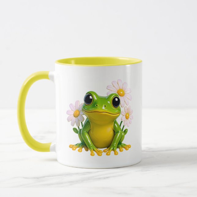 Cute Frog Illustration Mug (Left)