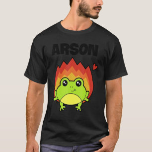 Cute Frog in Flame  Saying Men Women T-Shirt