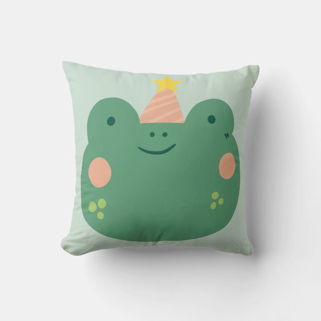 Cute Frog Kids Nursery  Cushion (Front)