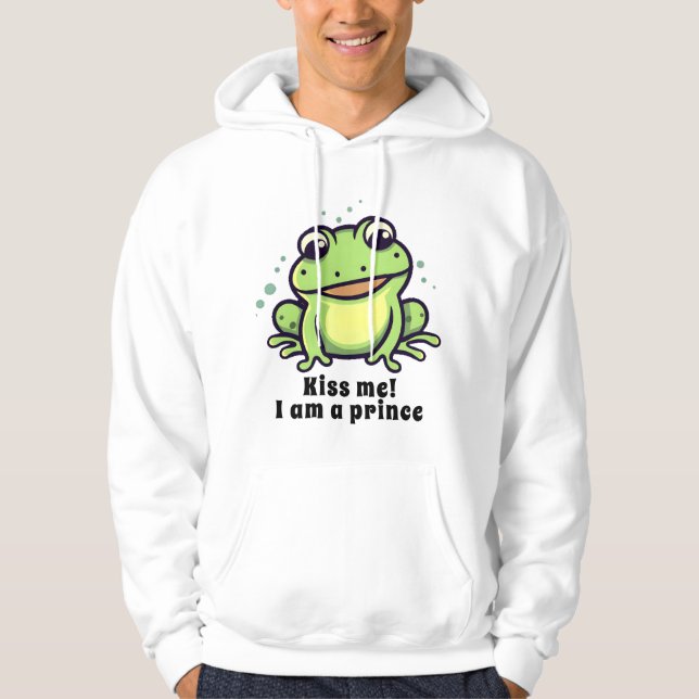 Cute frog kiss me hoodie (Front)