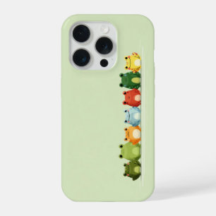 Cute Frog Lineup – Colourful Kawaii Animal Art iPhone 15 Pro Case