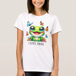 Cute frog lovers customisable T-Shirt