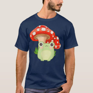Cute Frog Mushroom Cottagecore Aesthetic T-Shirt