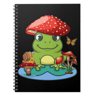 Cute Frog Mushrooms Hat Snail Butterfly Notebook